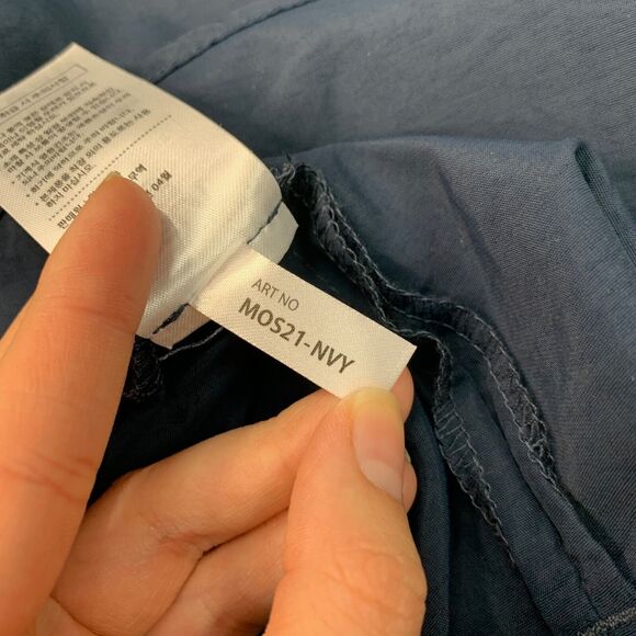 TSLA Shirt Mens L Large Navy Button Down Short Sleeve Vented Performance Fishing - Picture 10 of 12